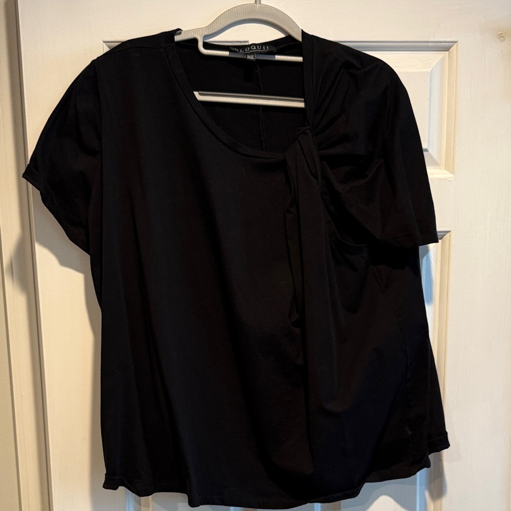 Eloquii Black Short Sleeve Top